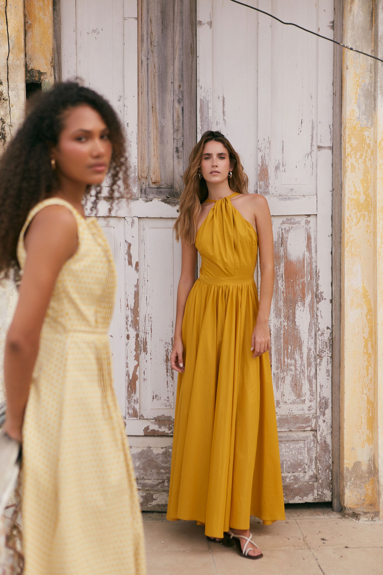 Vestido Magdalena Mostaza