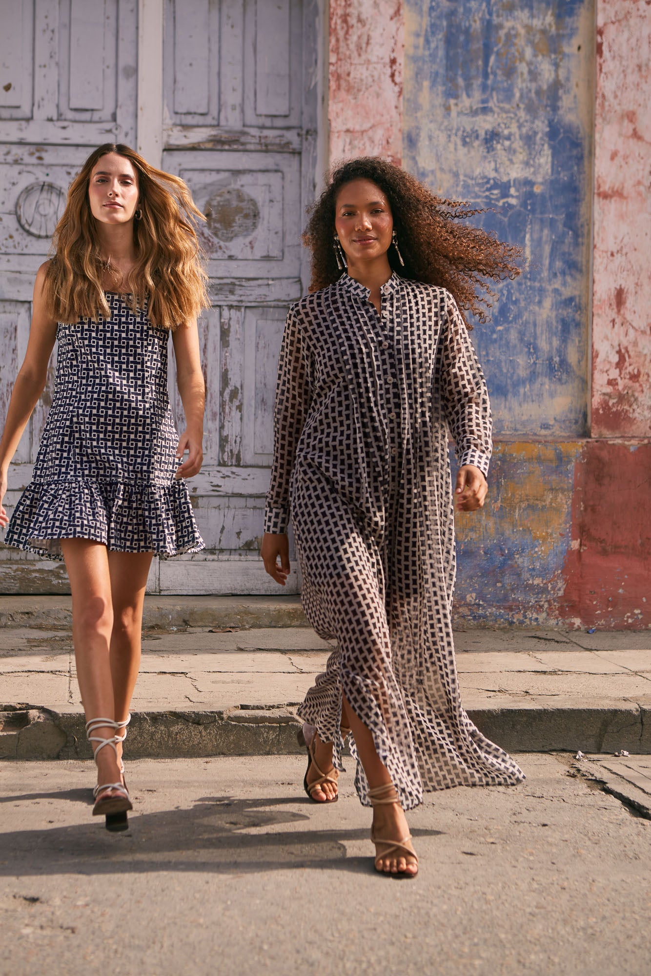 Vestido Siberia Estampado Negro