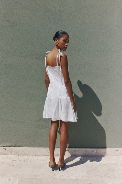 VESTIDO FLOR BLANCO